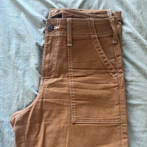 Dickies Brown Women's Relaxed Fit Cropped Cargo Pants